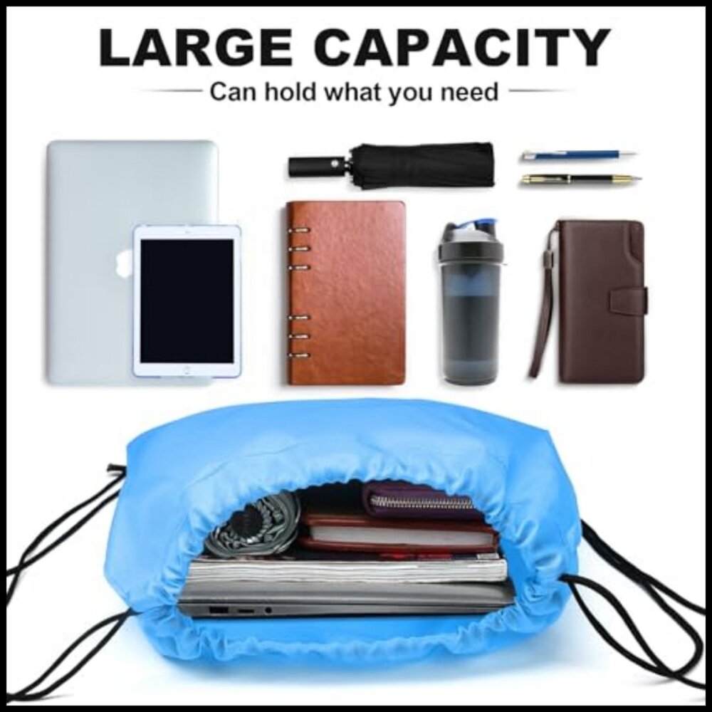 Drawstring Backpack Set Lightweight Durable Polye… - image 2